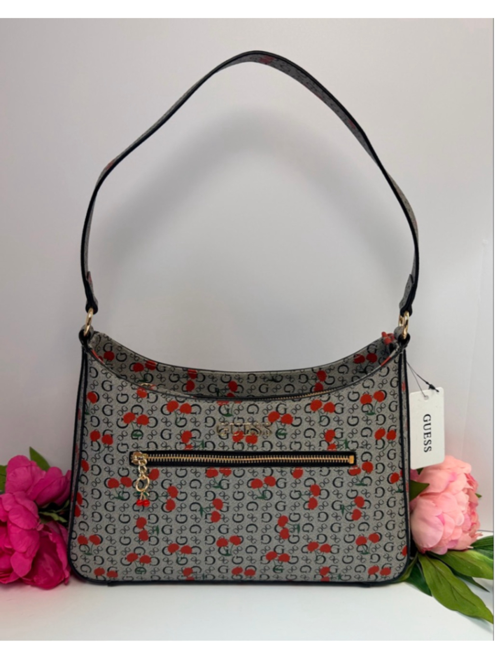 GUESS Cherry Print Shoulder Bag - Baguette Style